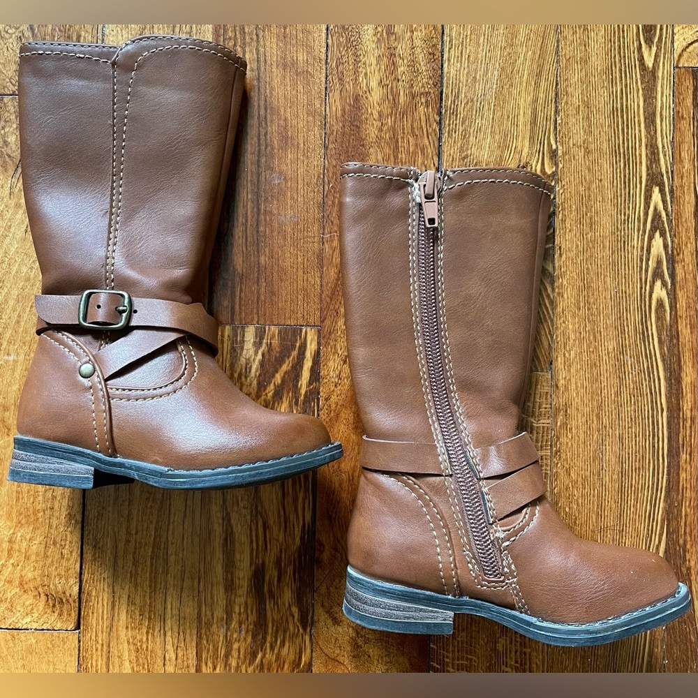Cupcake Lil Ridder Girls Size 6 Brown Equestrian Boots Side Zipper